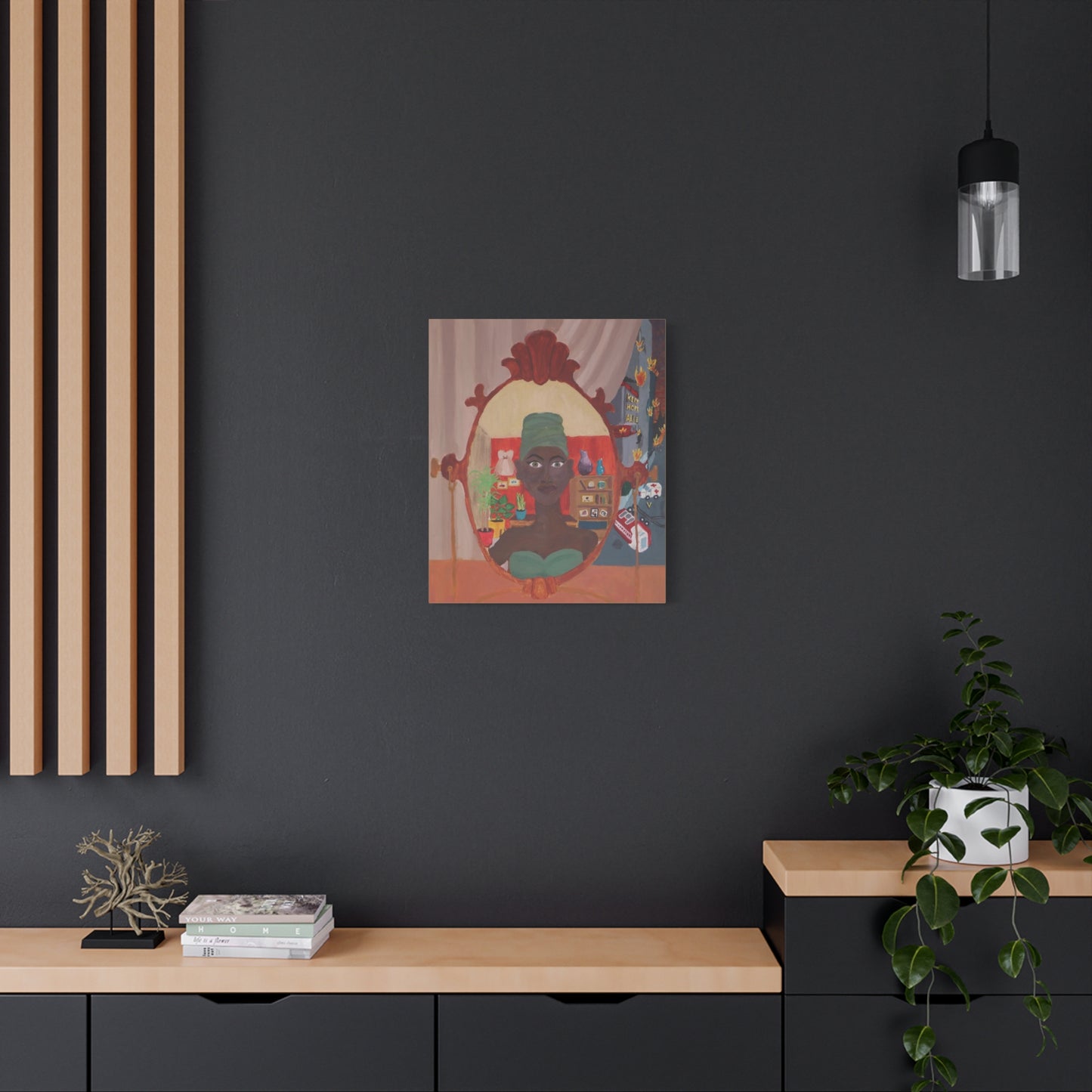 Matte Stretched Canvas - 'Mirror Self' Portrait Wall Art Printify