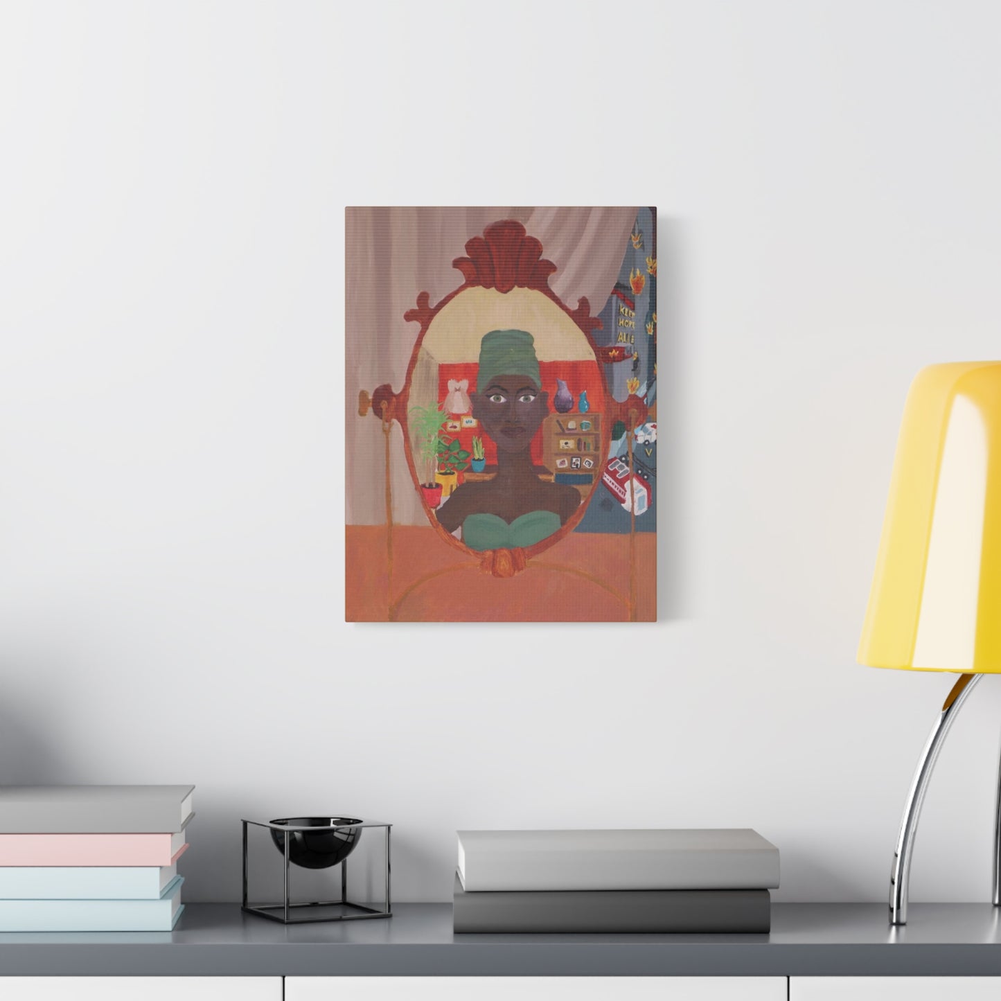 Matte Stretched Canvas - 'Mirror Self' Portrait Wall Art Printify