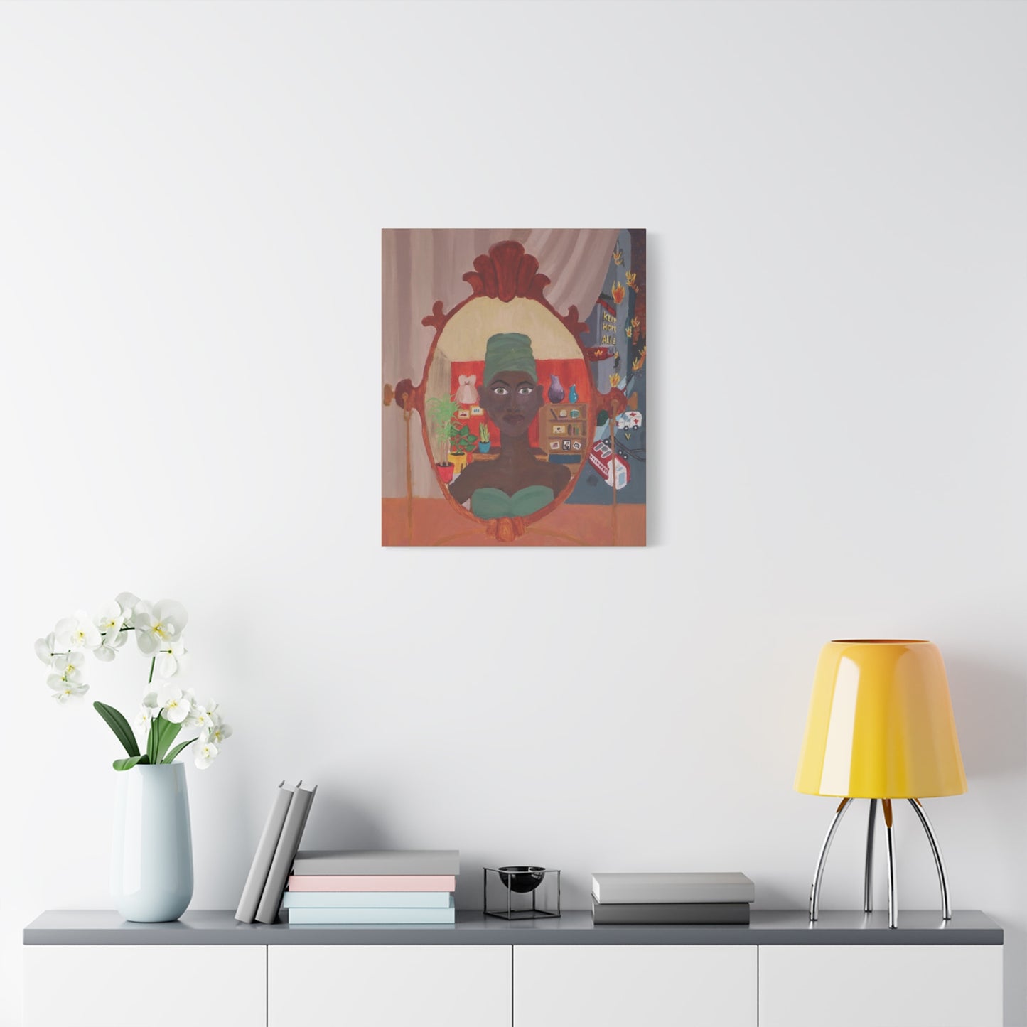 Matte Stretched Canvas - 'Mirror Self' Portrait Wall Art Printify
