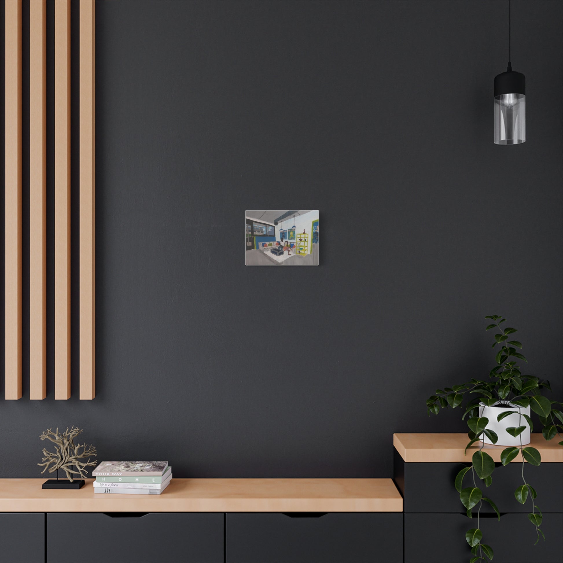 Loft Living Room Matte Canvas Wall Art - Modern Interior Painting Printify