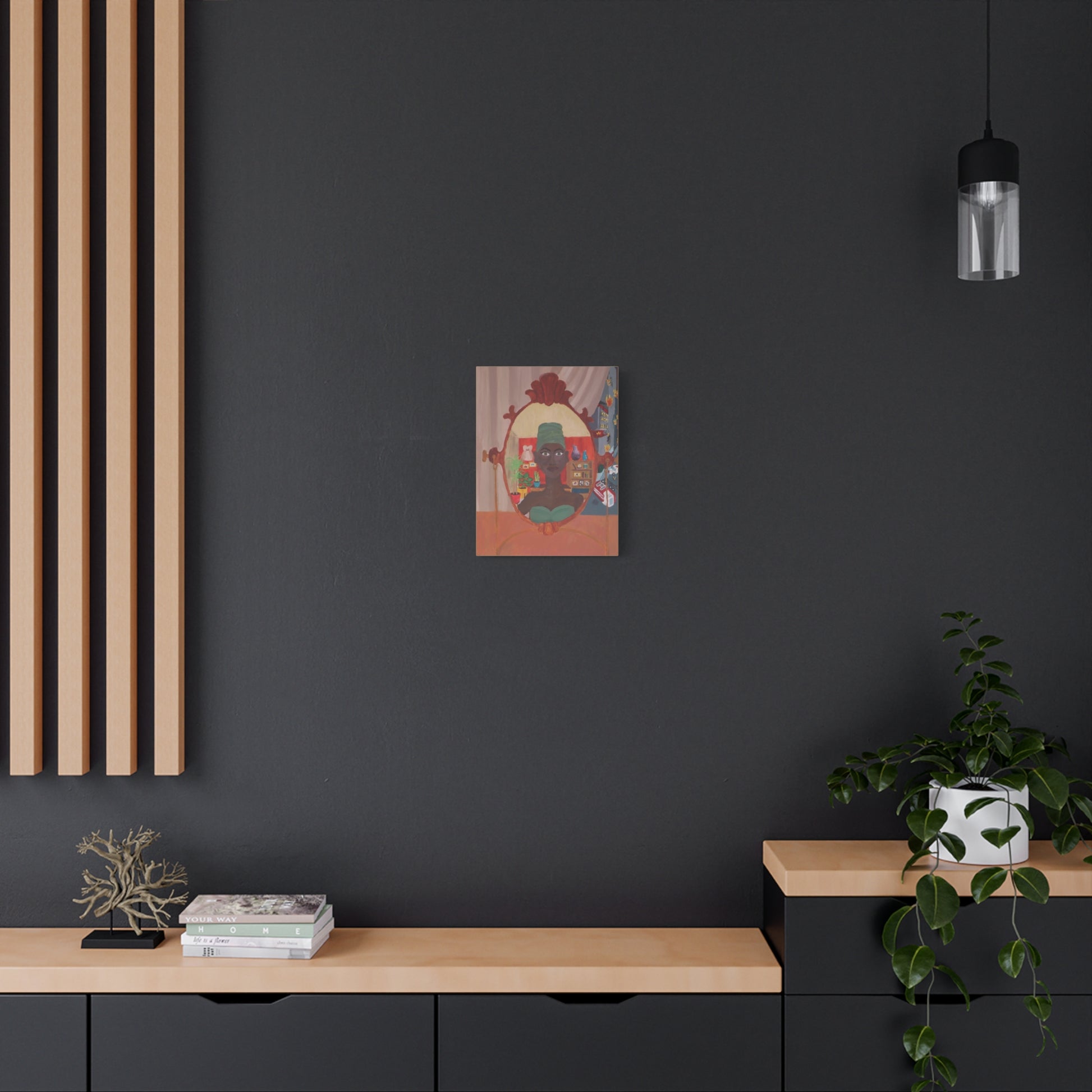 Matte Stretched Canvas - 'Mirror Self' Portrait Wall Art Printify