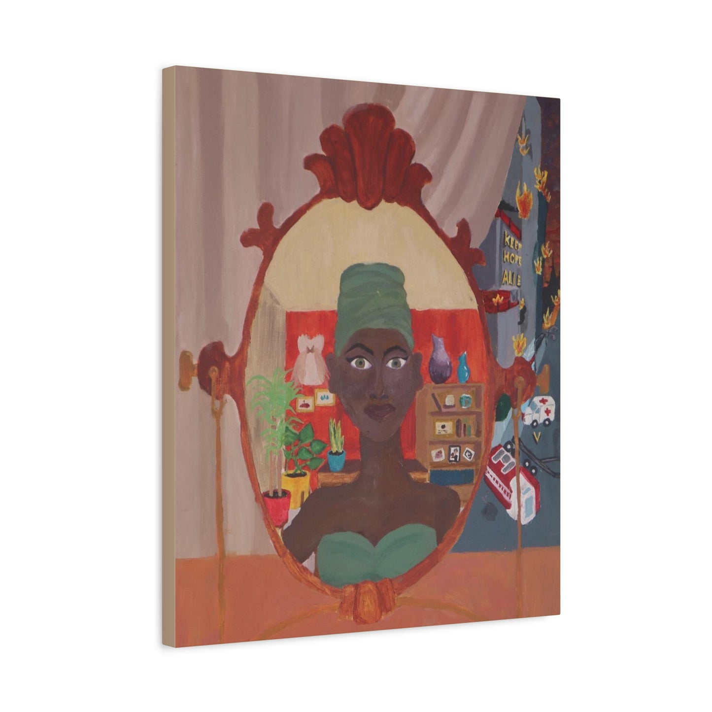 Matte Stretched Canvas - 'Mirror Self' Portrait Wall Art Printify