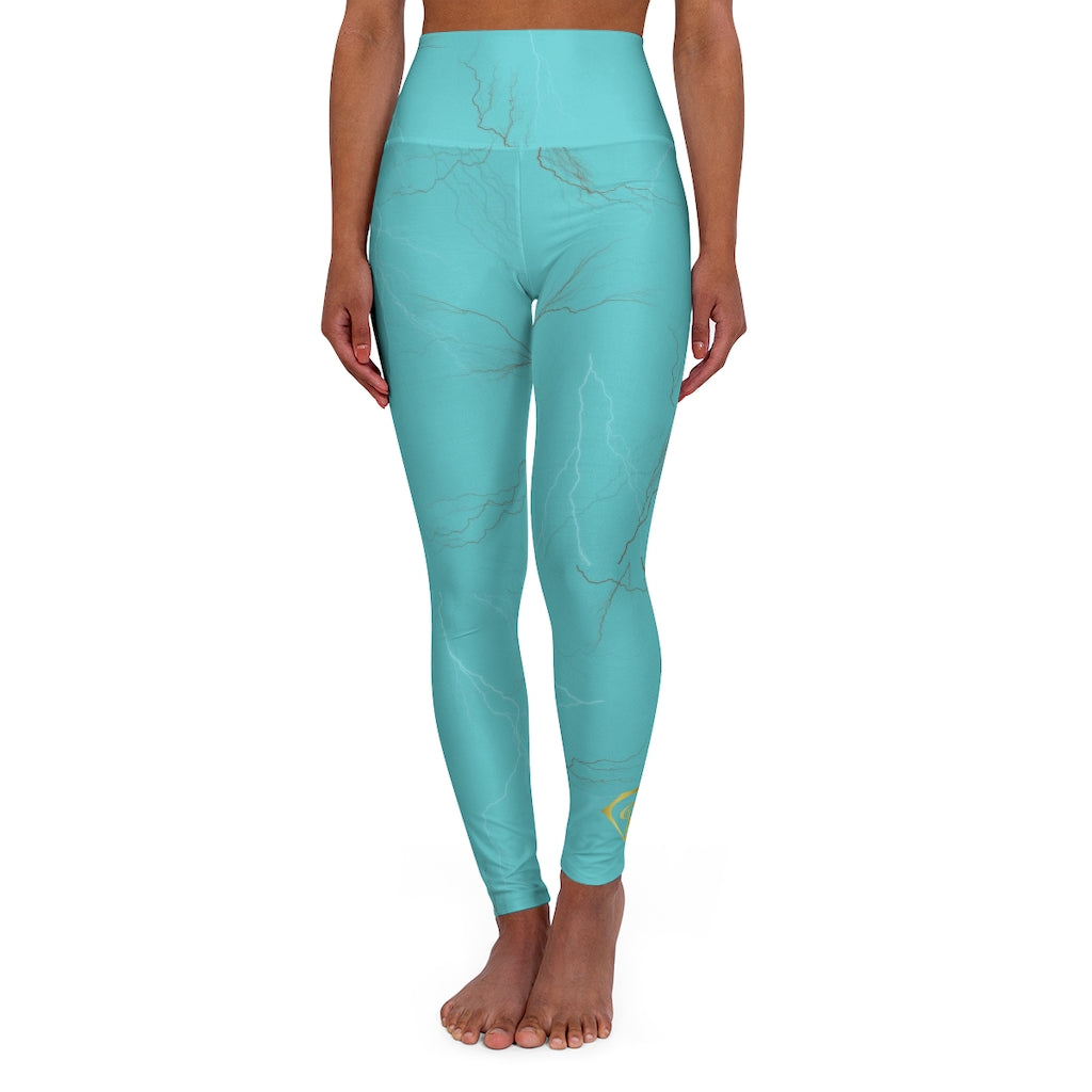 Turquoise High Waisted Yoga Leggings