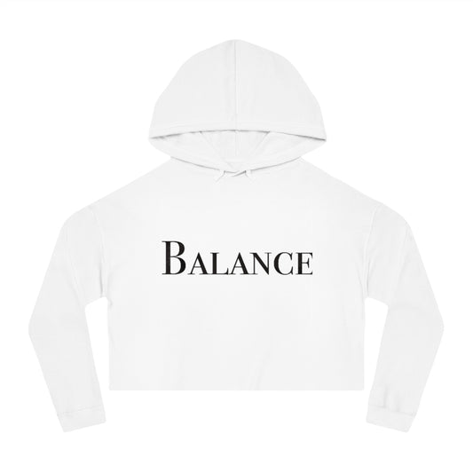 Balance in Hematite Womens Cropped Hooded Sweatshirt