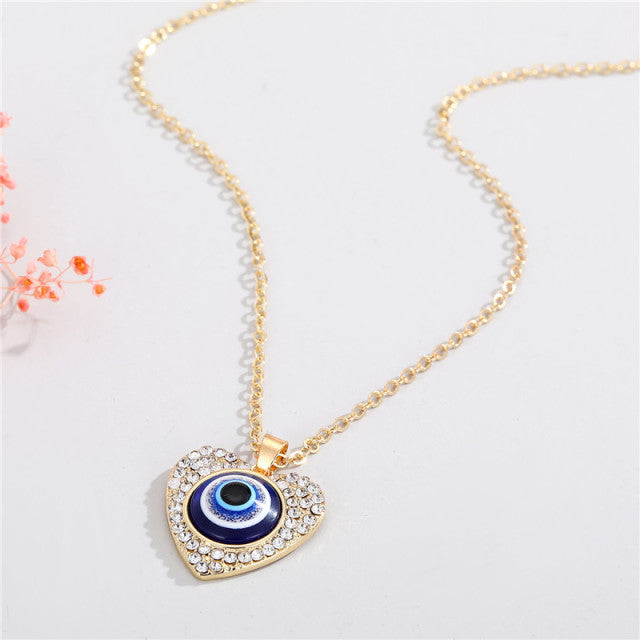 Crystal Evil Eye Necklace