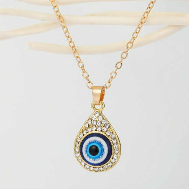 Crystal Evil Eye Necklace