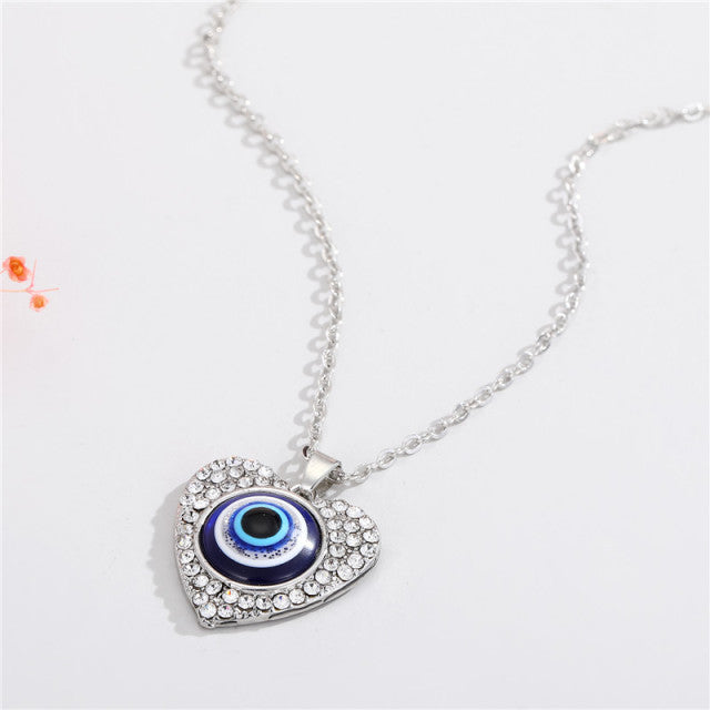 Crystal Evil Eye Necklace