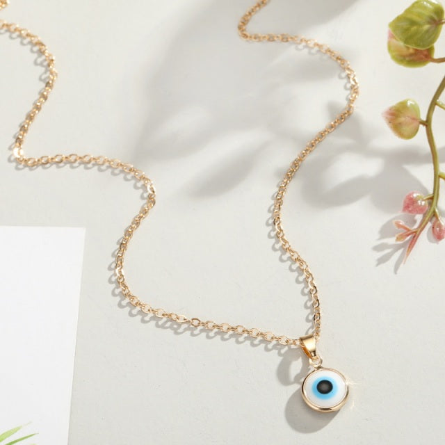 Crystal Evil Eye Necklace
