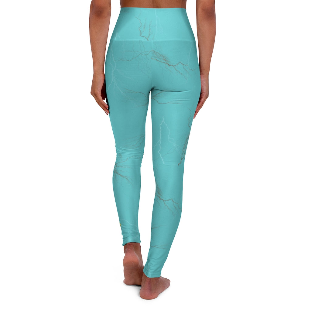 Turquoise High Waisted Yoga Leggings