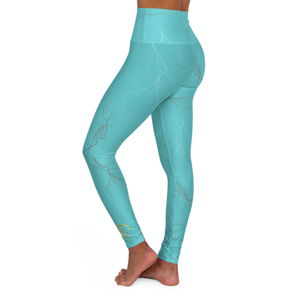 Turquoise High Waisted Yoga Leggings